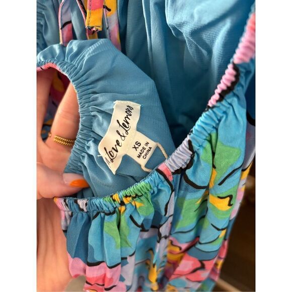 NWT For Love & Lemons Yasmin Multicolor Floral Maxi Dress Size XS $268 MSRP - Picture 8 of 10